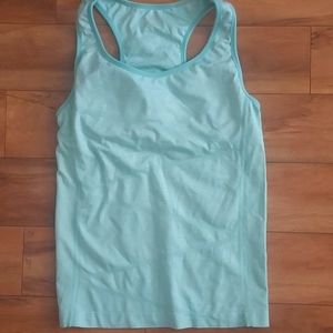 Mint green workout top with built in bra